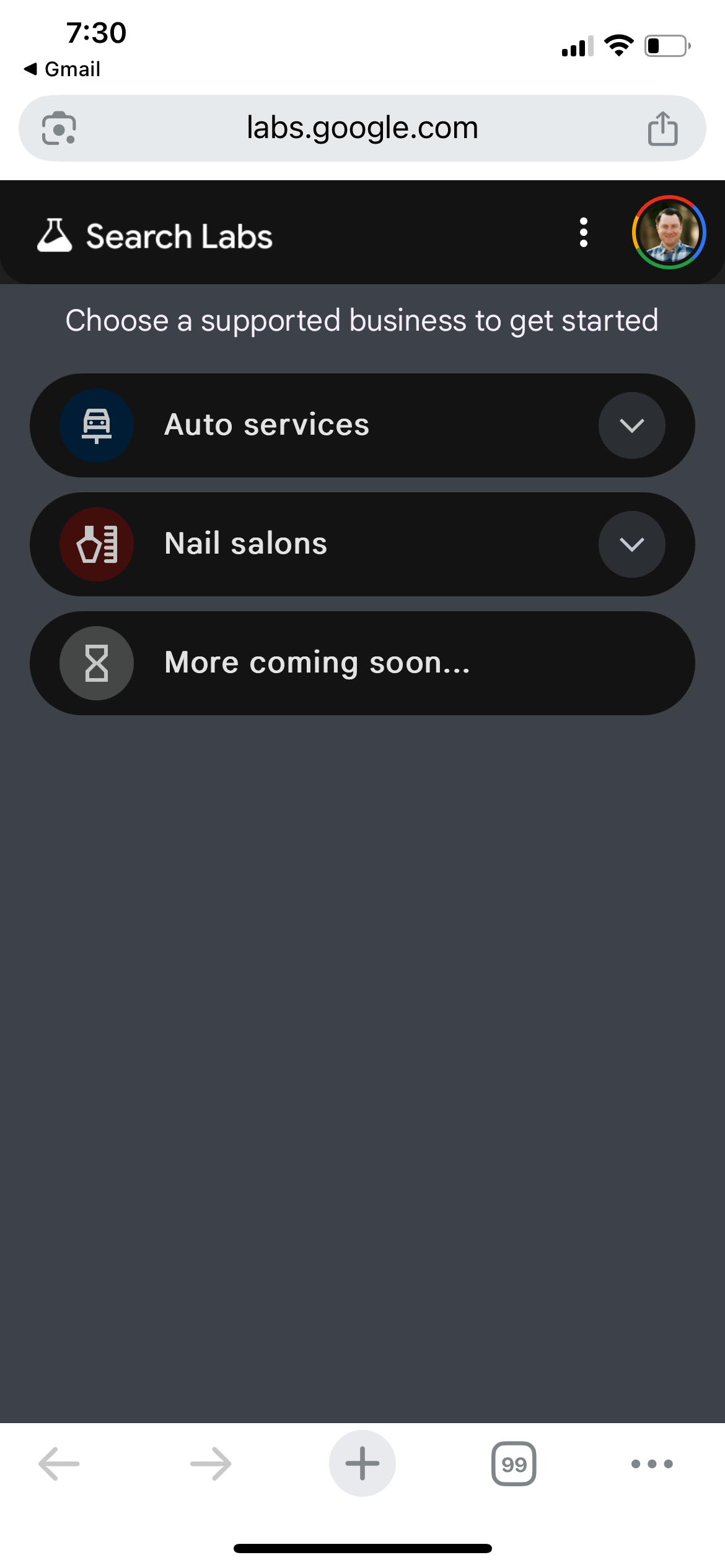 Screenshot of Google’s “Ask for me” feature on a phone