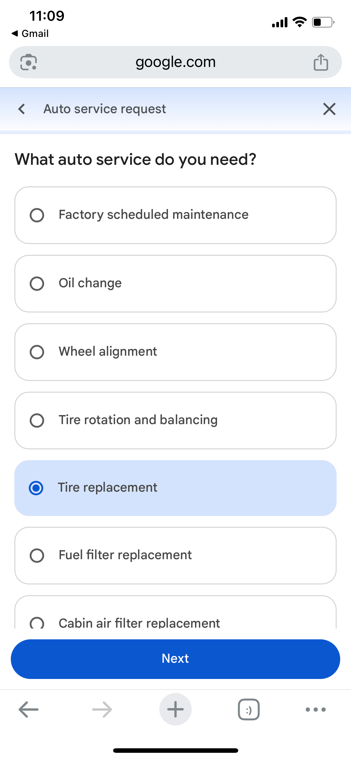 Screenshot of Google’s “Ask for me” feature on a phone